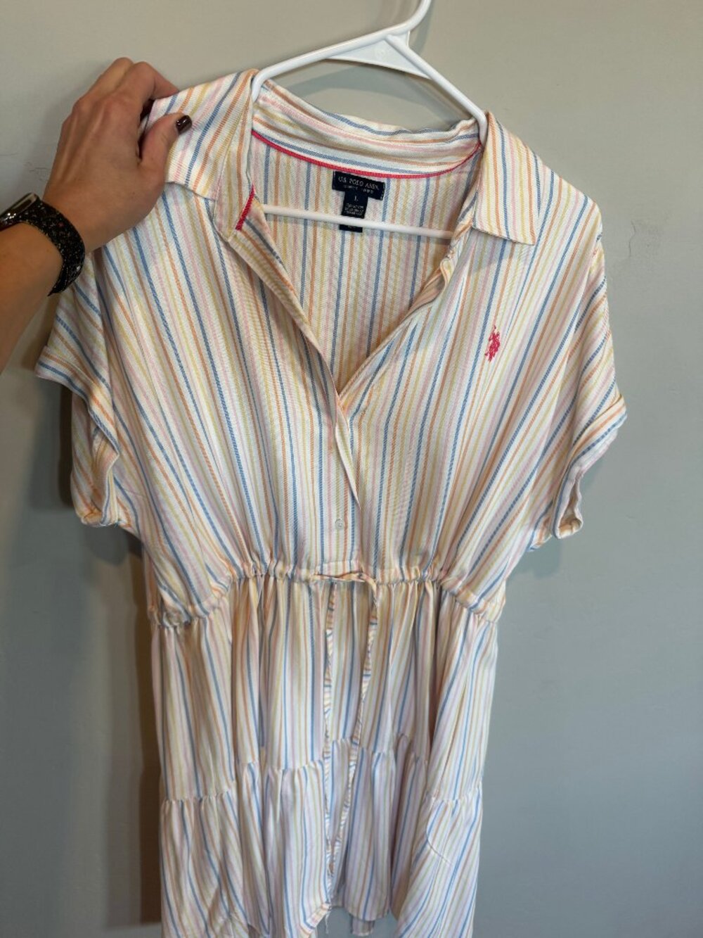 Sriped Polo Dress- Size L